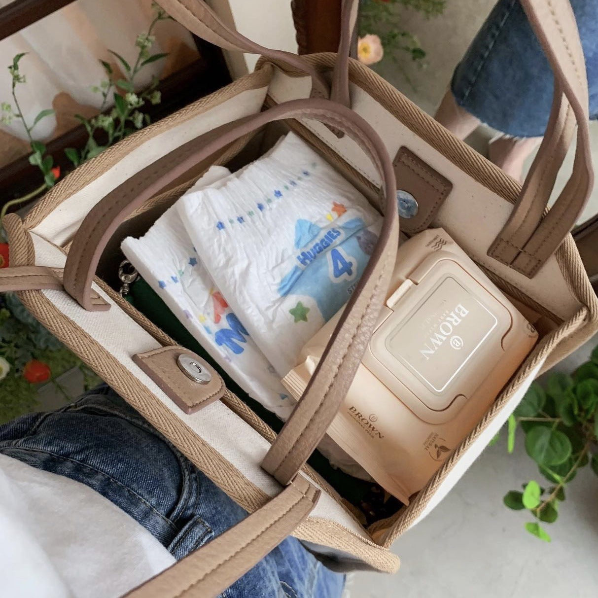 MomEase™ Canvas Diaper Tote